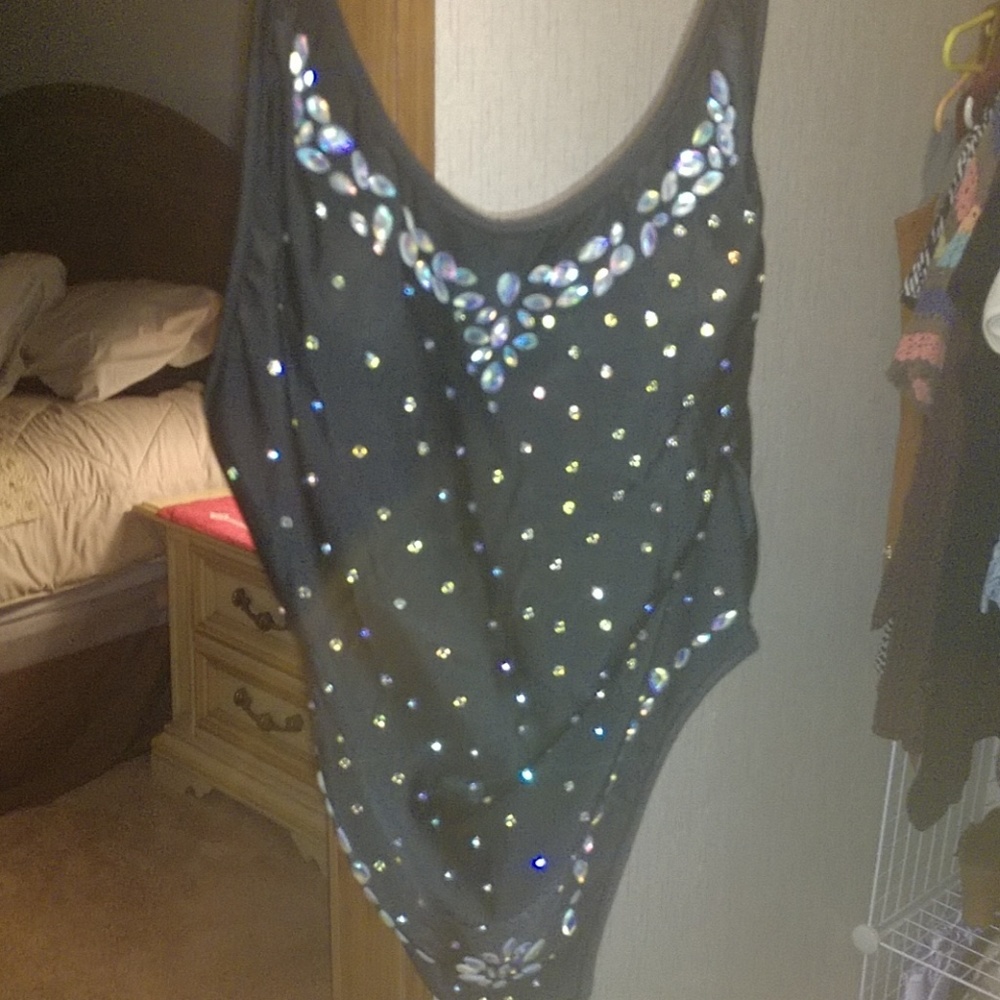 Beautiful Rhine stone bathing suit